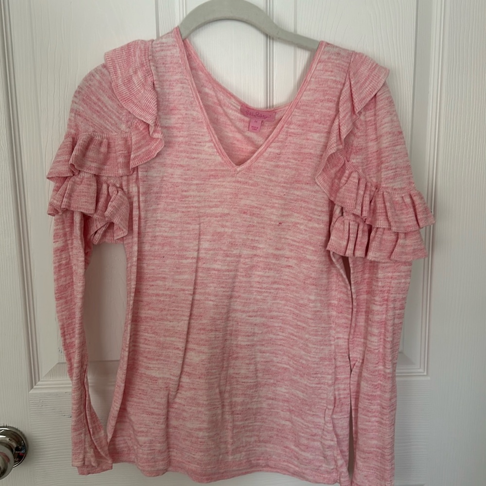 Lilly Pulitzer ruffle sweater